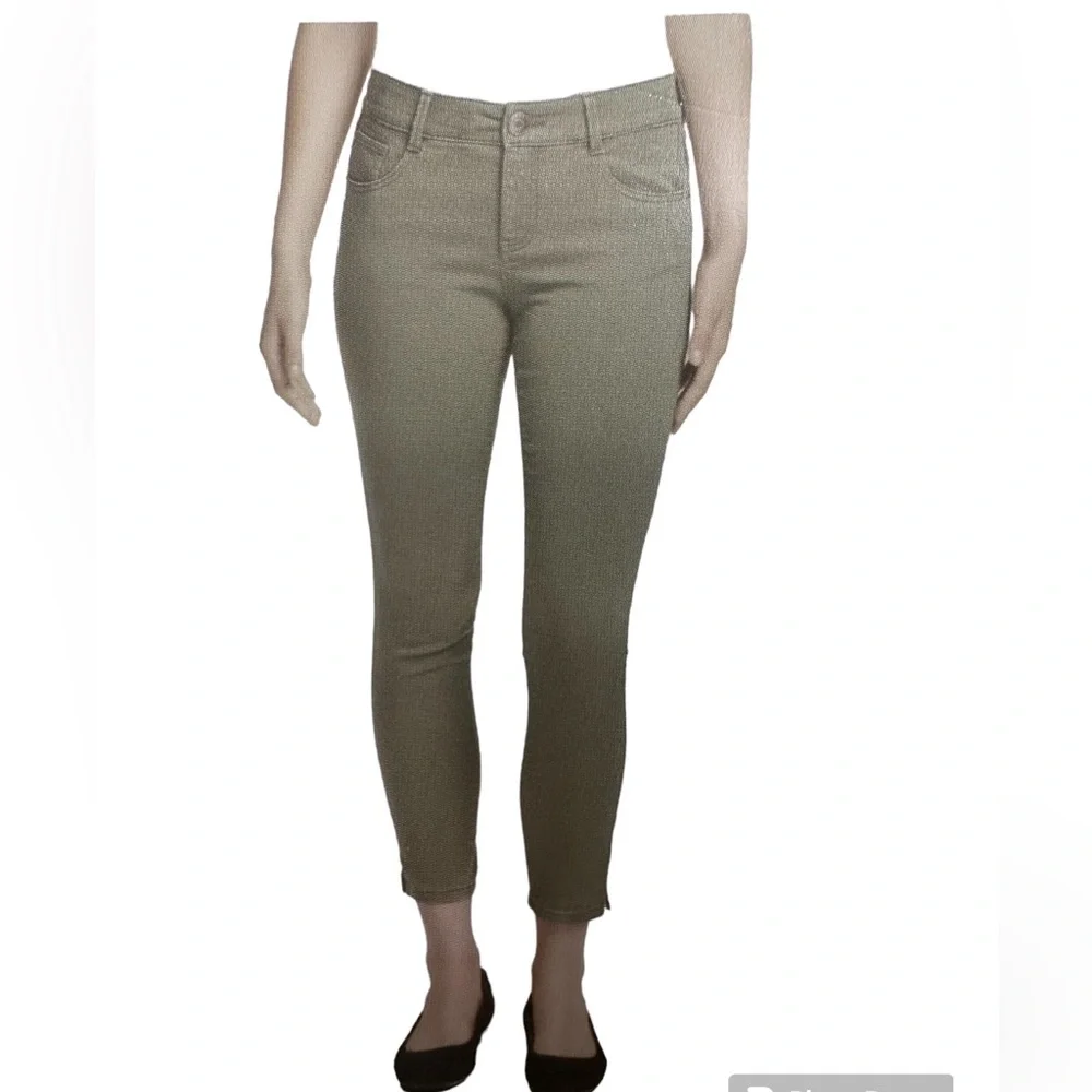 G. H. Bass Olive Green Rosemary High Waist Skinny Ankle Jeans NWT Size 14 NEW